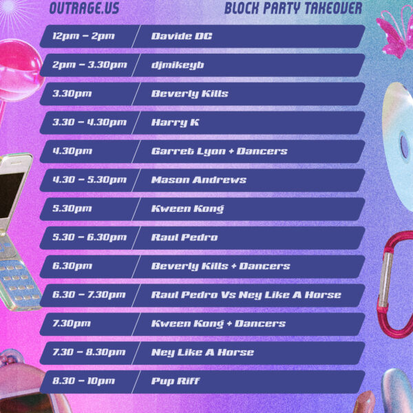 Big Gay Day Beer Garden Set Times